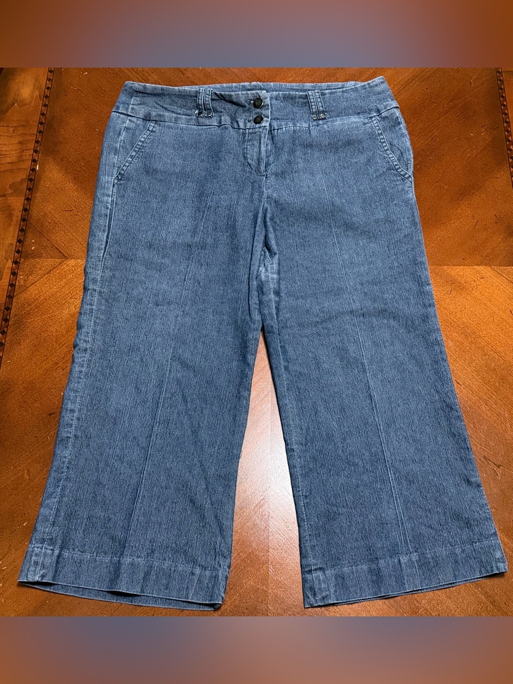 Sandro Denim Wide-Leg Cropped Jeans - Blue